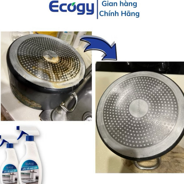Dung dịch tẩy rửa đa năng ECOGY. dung tích 500ml, tẩy mốc, tẩy nhà bếp, cặn canxi hoặc vết ố vàng