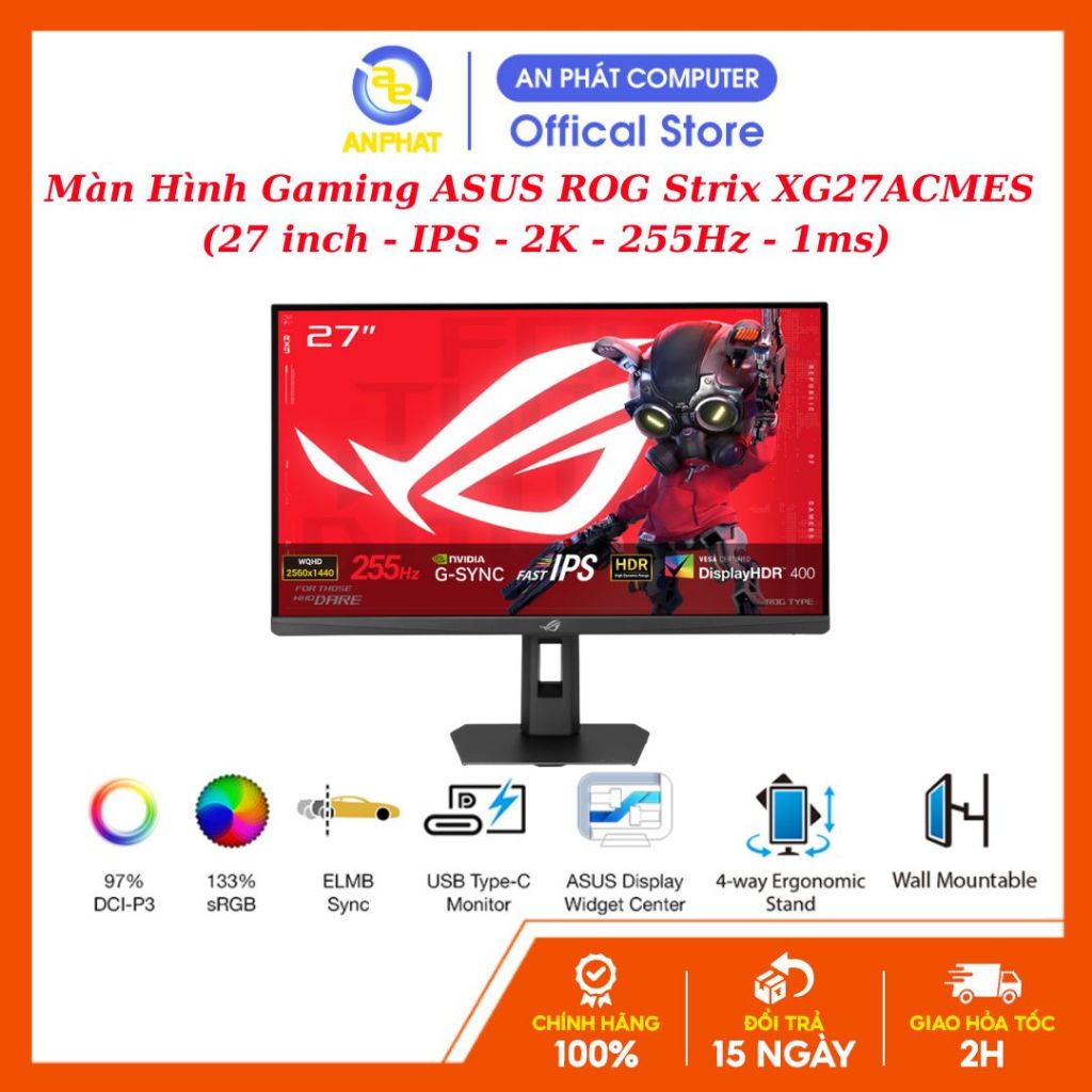 [BH 36 Tháng] Màn Hình Gaming ASUS ROG Strix XG27ACMES (27 inch - IPS - 2K - 255Hz - 1ms)