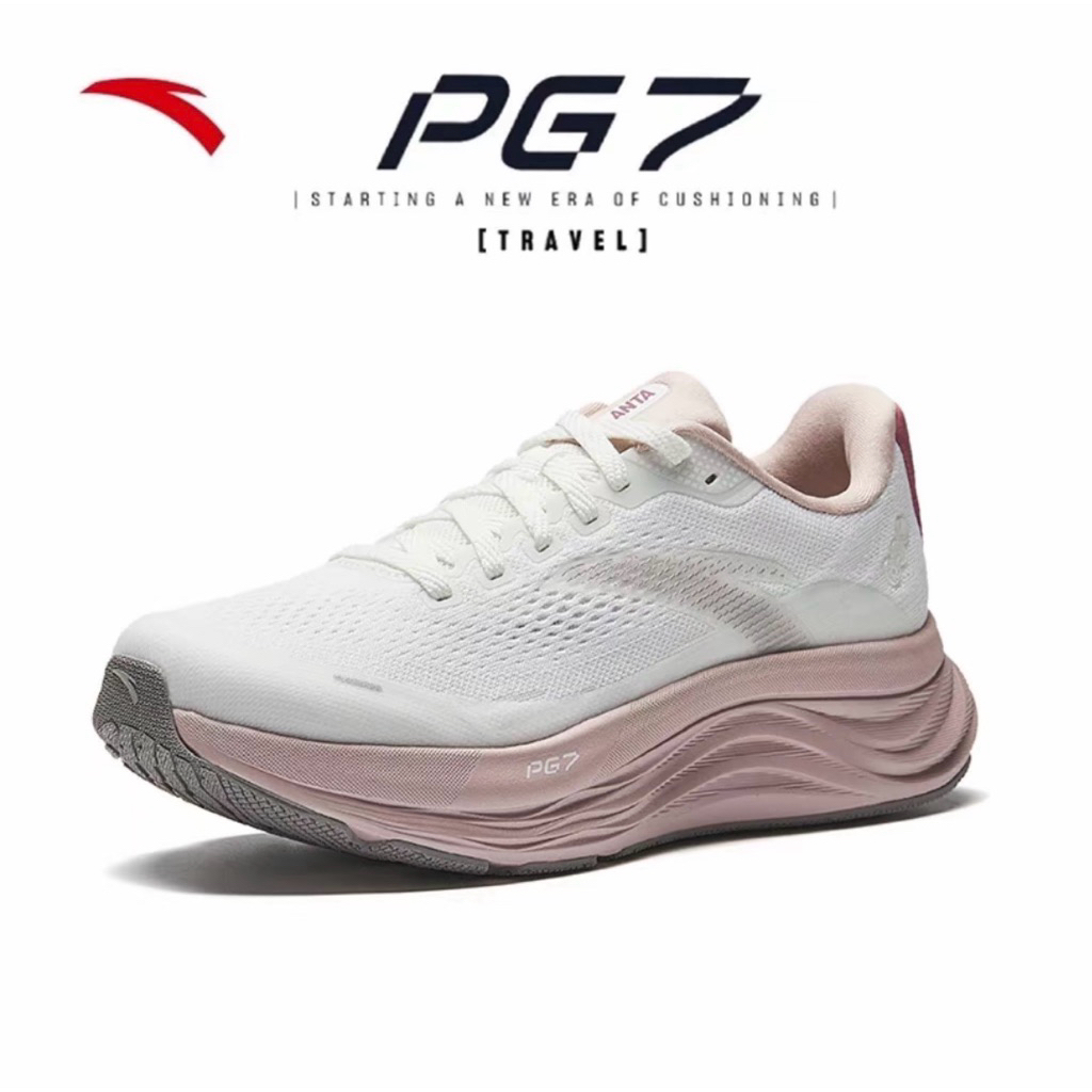[10KM] ANTA PG7 travel 2 Giày chạy bộ thể thao nữ công nghệ A-Grip  - 1225B5546 - đế cao 5cm