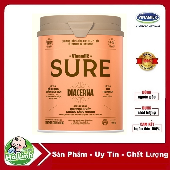  Sữa Sure Diecerna Vinamilk 900g Dành cho người tiểu đường  Date 2027  