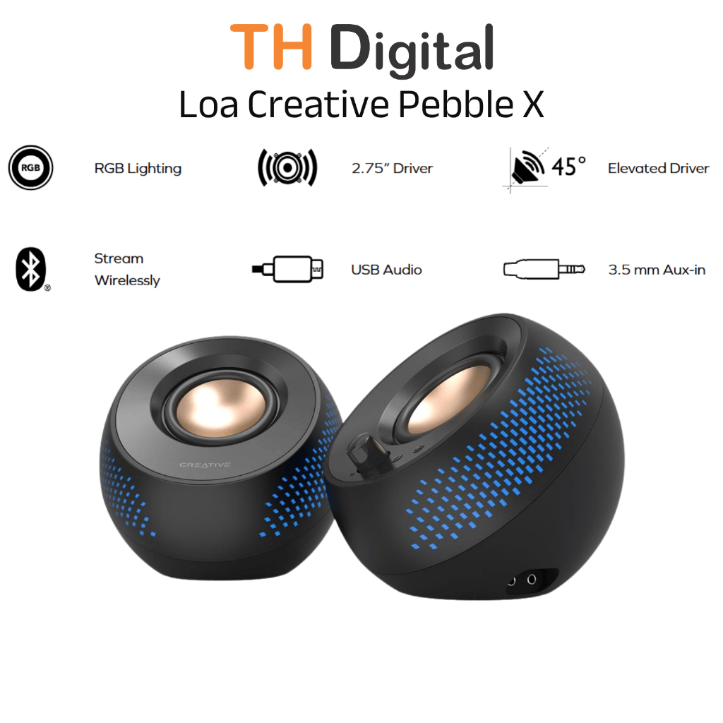 Loa Creative Pebble X Hàng chính hãng