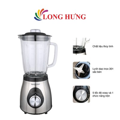 Máy xay sinh tố Sharp EM-S155GV-ST - Hàng chính hãng