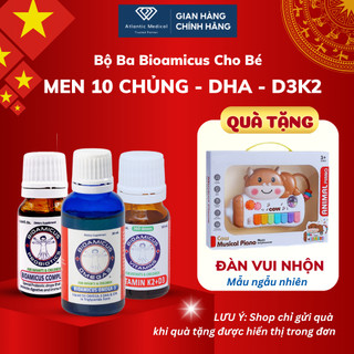  Bộ Ba BioAmicus Cho Bé - Men 10 Chủng BioAmicus Complete BioAmicus D3K2 và BioAmicus Omega-3 DHA Có Tích Điểm 