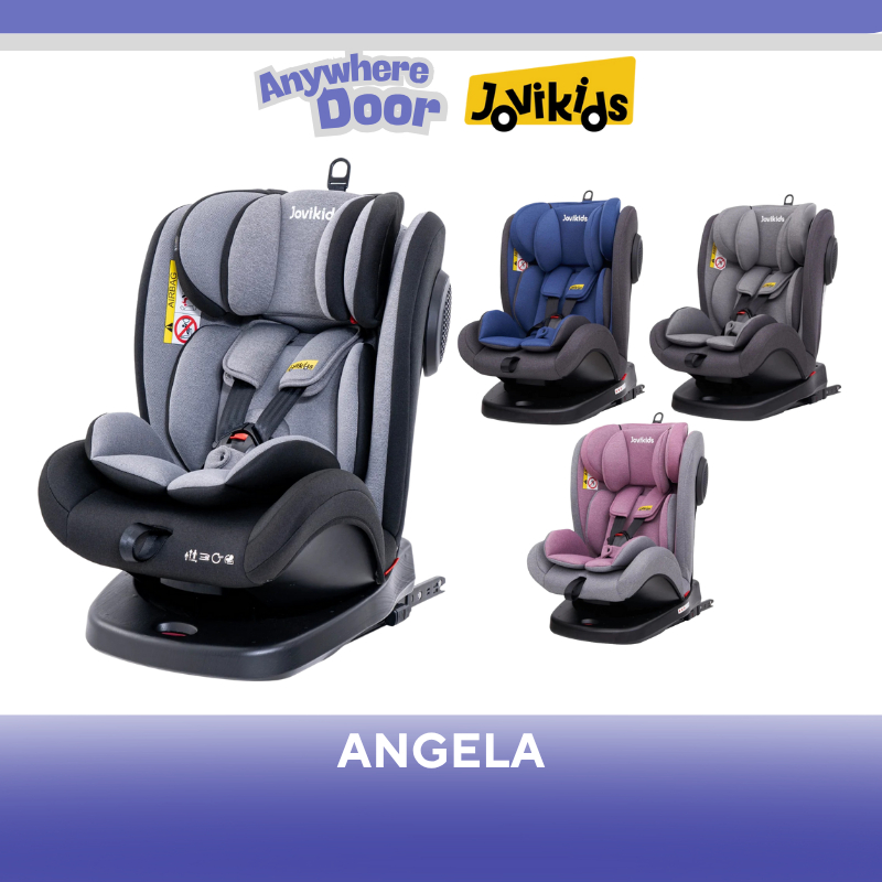 Ghế ô tô Jovikids Angela xoay 360 - chuẩn R44 có Isofix, cho bé cao 40 - 150 cm (0-12 tuổi)