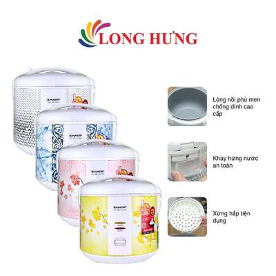 Nồi cơm điện nắp gài Sharp 1.8 lít KS-181TJV - Hàng chính hãng