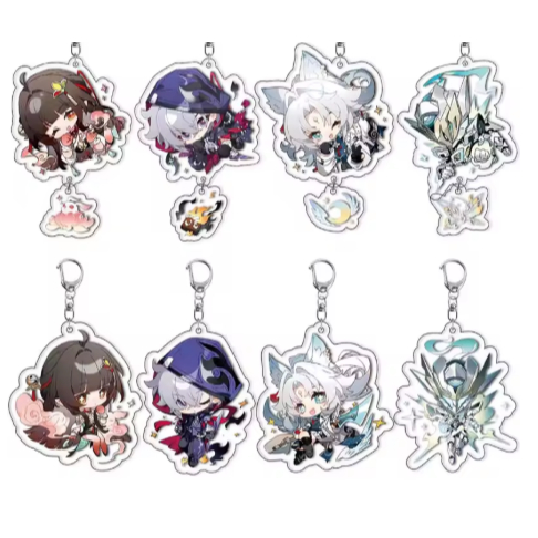 Móc khóa game Honkai: Star Rail nhân vật Moze, Feixiao, Lingsha, S.A.M.