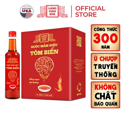 Nước mắm tôm biển Làng Chài Xưa 525ml Hồng Ngọc Đại Dương 300 năm truyền thống