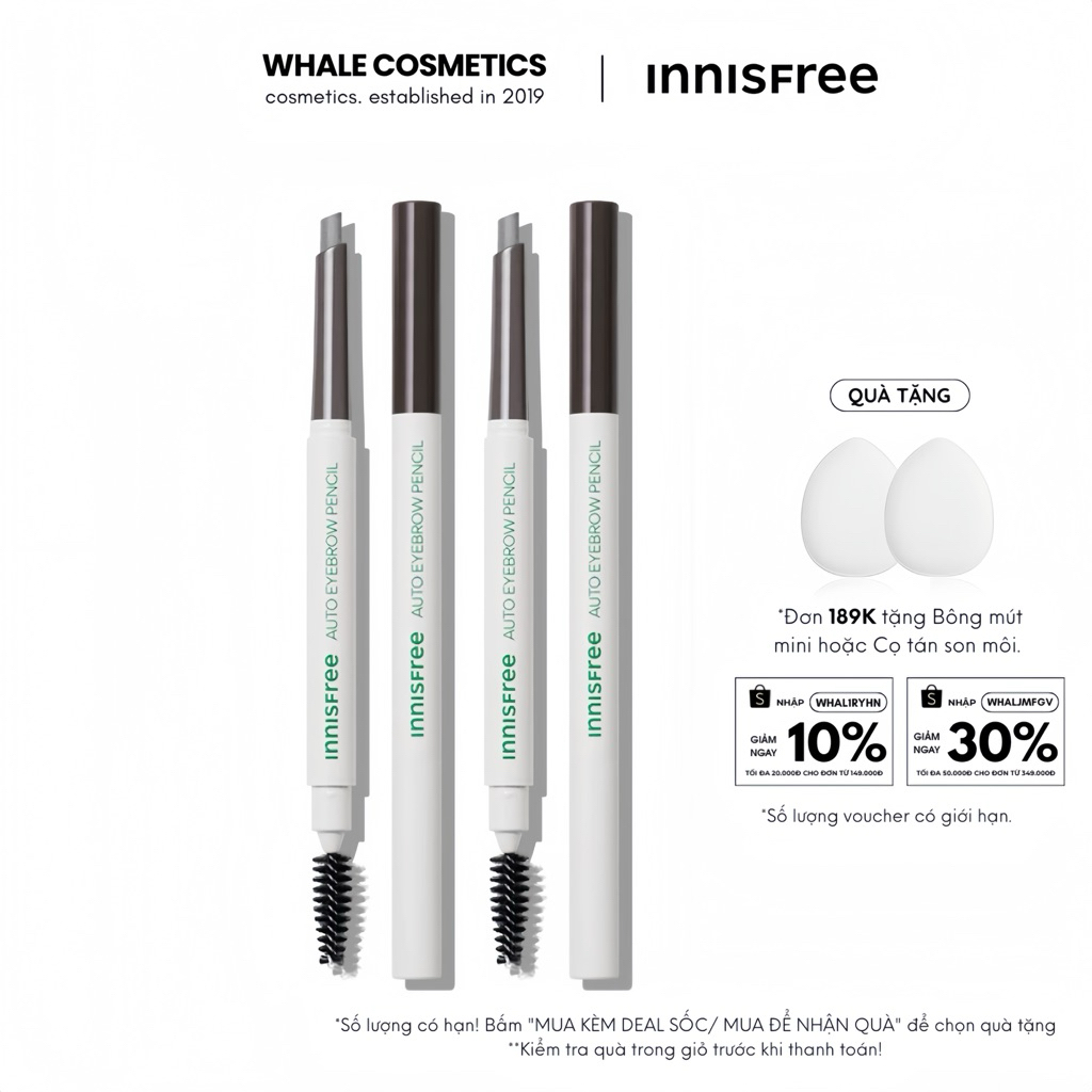 (Innisfree) Chì Kẻ Chân Mày Innisfree Auto Eyebrow Pencil (0.3g)