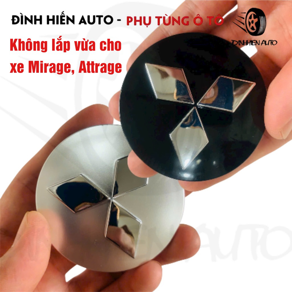 Logo chụp mâm, logo lazang xe Xpander, Triton, Pajero Sport kích thước 60mm tạo vẻ đẹp cho mâm xe