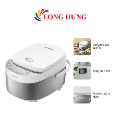 Nồi cơm điện tử Philips 0.85 lít HD3170/66 - Hàng chính hãng
