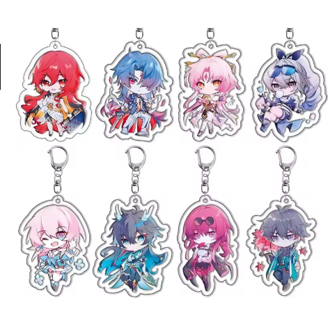 Móc khóa Honkai: Star Rail hình chibi dễ thương Luocha, Fu Xuan, Blade, Imbibitor Lunae