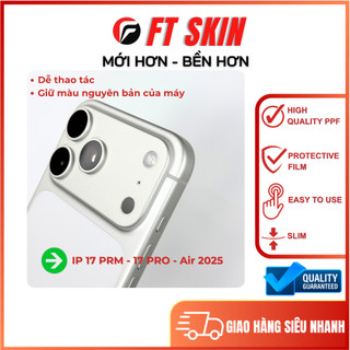  Miếng dán PPF bảo vệ cụm camera điện thoại iP 17 seri dễ thao tác bền bỉ giữ nguyên màu của máy 