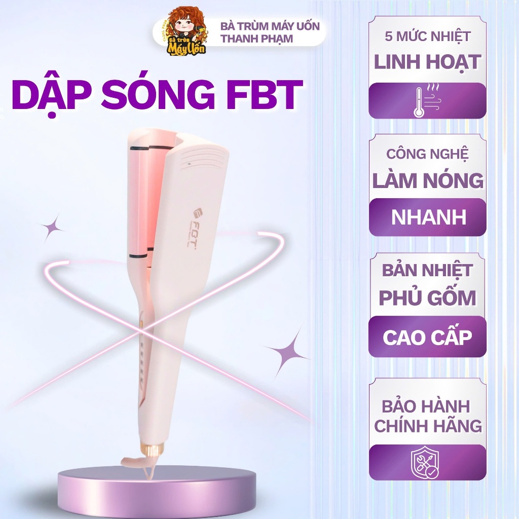 MÁY DẬP SÓNG SÂU MÀU HỒNG FBT.