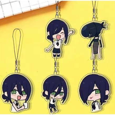 Móc khóa cosplay anime Reze dễ thương – móc khóa acrylic unisex, móc treo điện thoại, phụ kiện trang