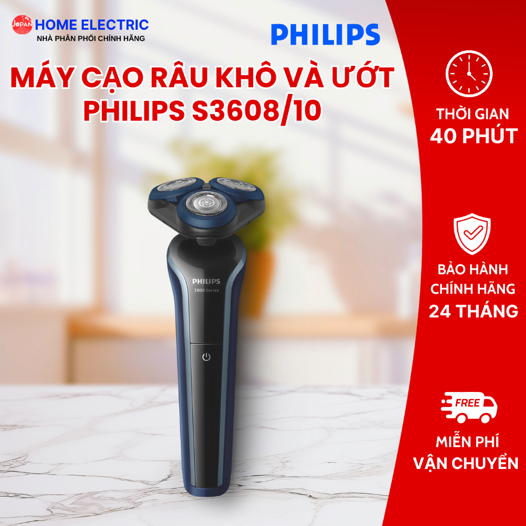 Máy cạo râu khô và ướt Philips S3608/10
