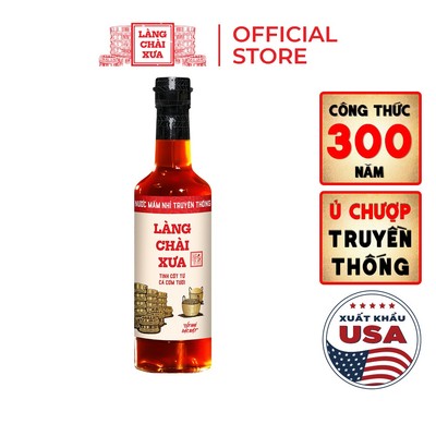 Nước Mắm Nhỉ 30 độ đạm Làng Chài Xưa truyền thống nhãn đỏ chai thủy tinh 500ml cốt nhỉ đặc biệt