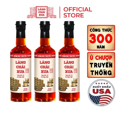 [Combo 3 chai] Nước Mắm Nhỉ 30 độ đạm Làng Chài Xưa truyền thống nhãn đỏ 500ml cốt nhỉ đặc biệt