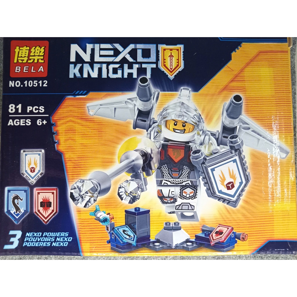 Minifigures nexo knight Ultimate Lance bela hộp đồ chơi lắp ráp trẻ em