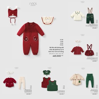  NOUS 2025 - Bộ quần áo Nous Giáng Sinh cho bé sơ sinh đến 1 tuổi - XMAS - NFXMAS 