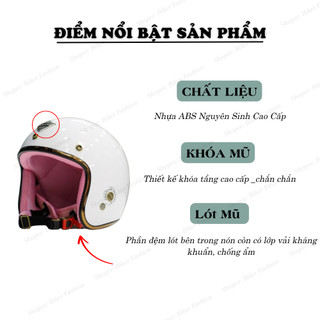 Mũ bảo hiểm 3/4 Napoli Sh Ruby New