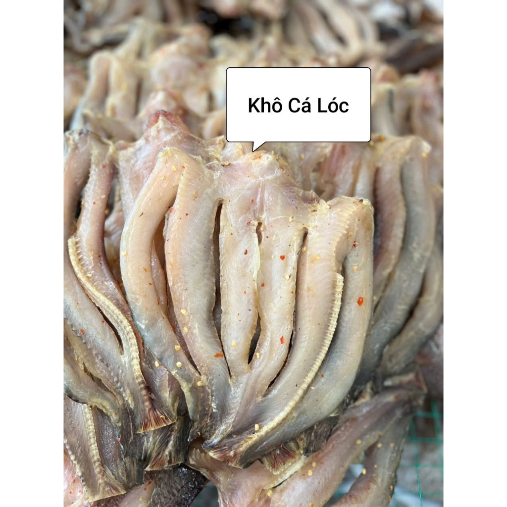 1000g Khô cá lóc 3 nắng thơm ngon hấp dẫn, size 6-8c/kg, tặng kèm mắm me