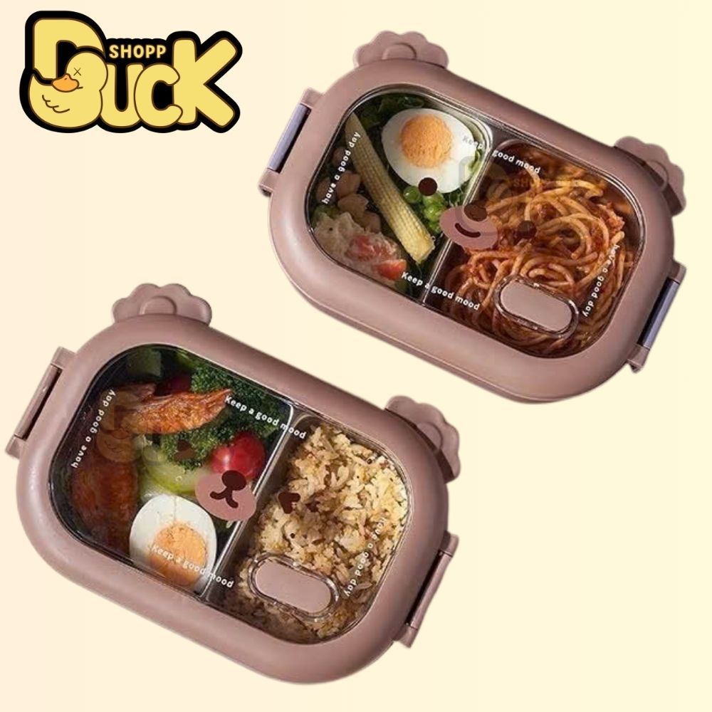 Hộp Đựng Cơm 2 Ngăn Bằng Thép Không Gỉ 1000ml Tiện Lợi Fly NomoDuck | BigBuy360 - bigbuy360.vn