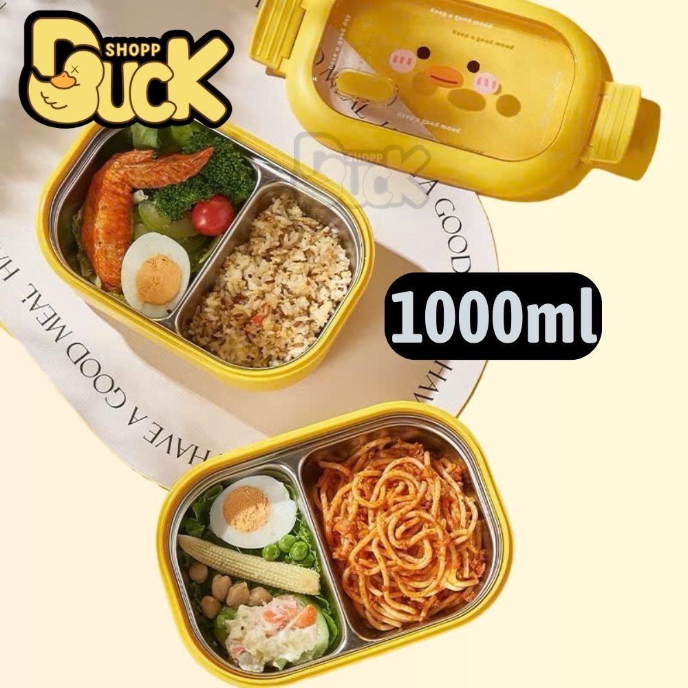Hộp Đựng Cơm 2 Ngăn Bằng Thép Không Gỉ 1000ml Tiện Lợi Fly NomoDuck | BigBuy360 - bigbuy360.vn