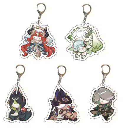 Móc khóa Genshin Impact – Cyno, Nilou, Nahida, Alhaitham, Tighnari; acrylic cosplay