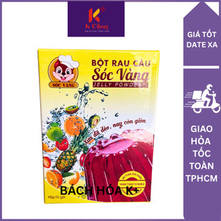 1 Hộp Bột Rau Câu Dẻo Sóc Vàng 120g (10 gói x 12g)