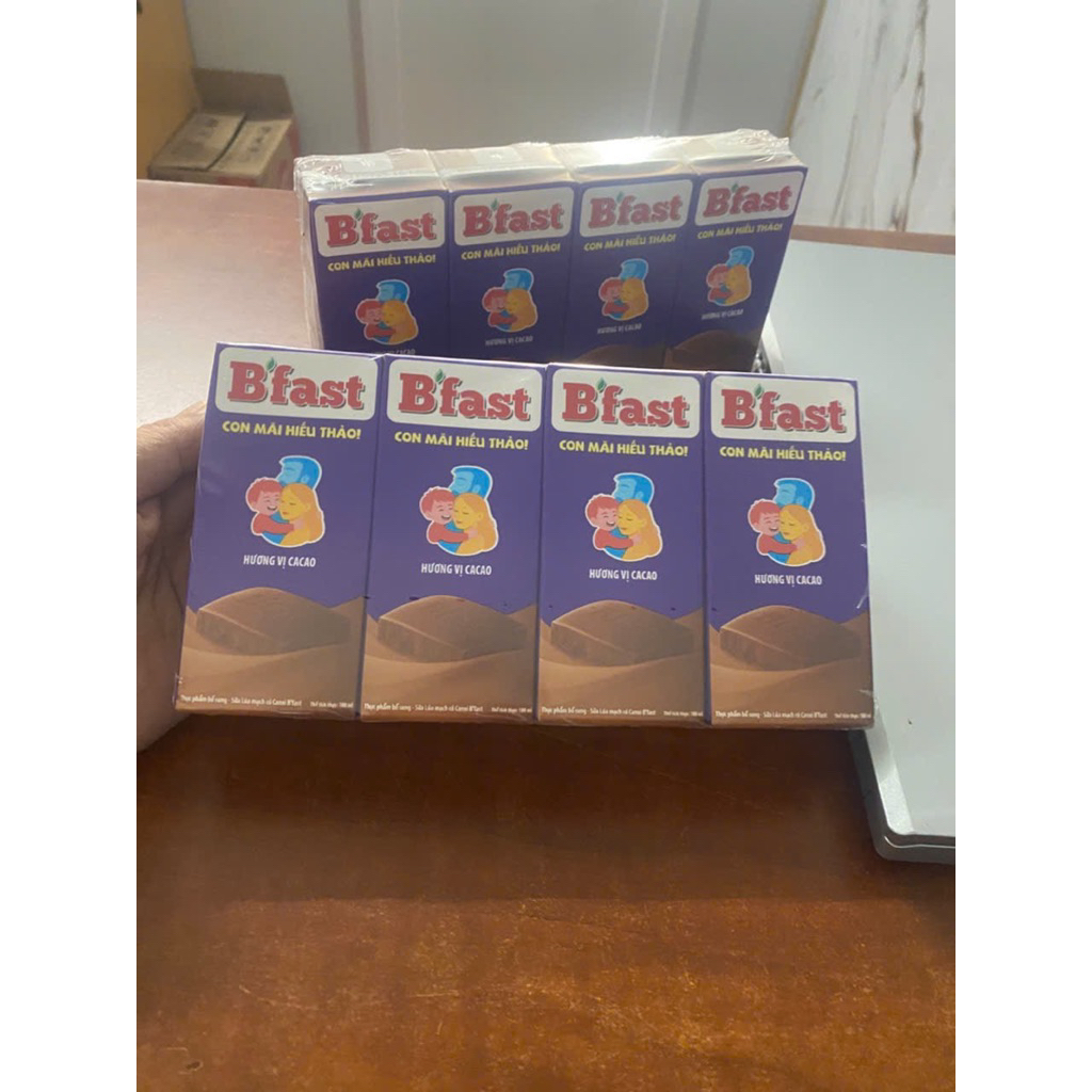 Sữa Lúa mạch Có Canxi Vị Ca Cao Bfast Thùng 48H 180 ml