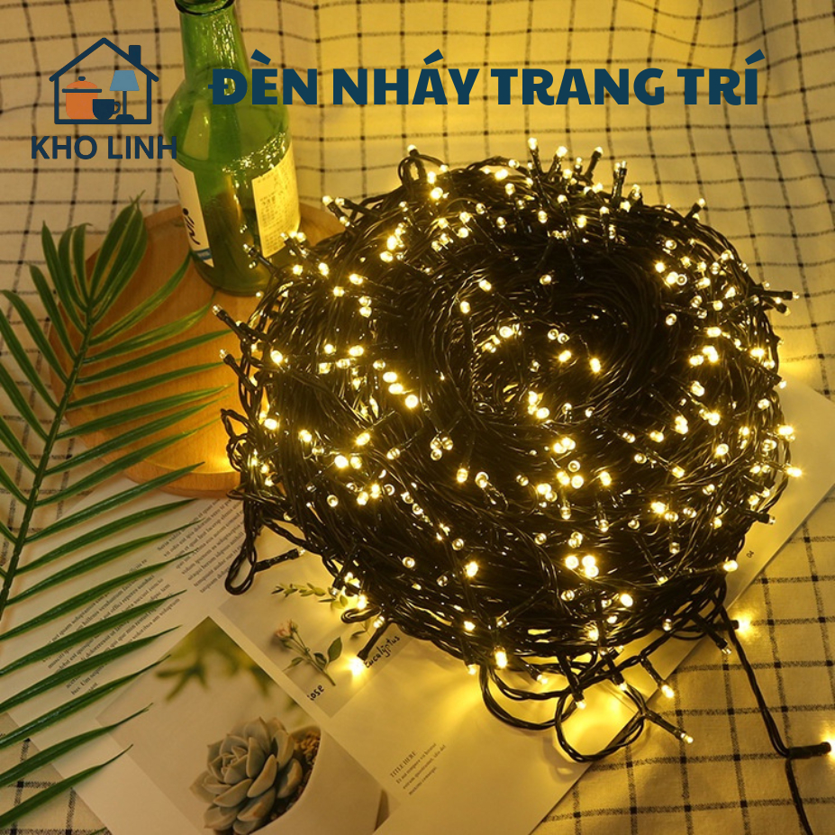 Bộ Đèn Nháy 50M Kim Cương, Dây Led 4 lớp kích thước 50M Trang Trí
