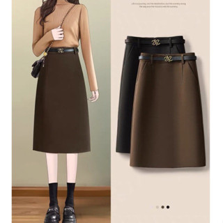  Chân váy chữ A dài công sở chất Dạ đẹp- có BIGSIZE- D800 