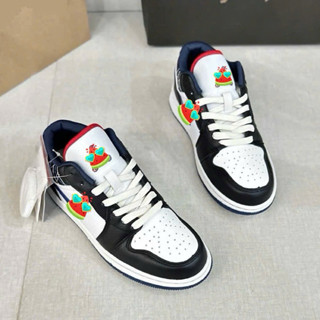  Giày thể thao sneaker nam nữ PB da Pu ghép màu thêu logo phối mũi lỗ thoáng khí đế cao su boy phố 