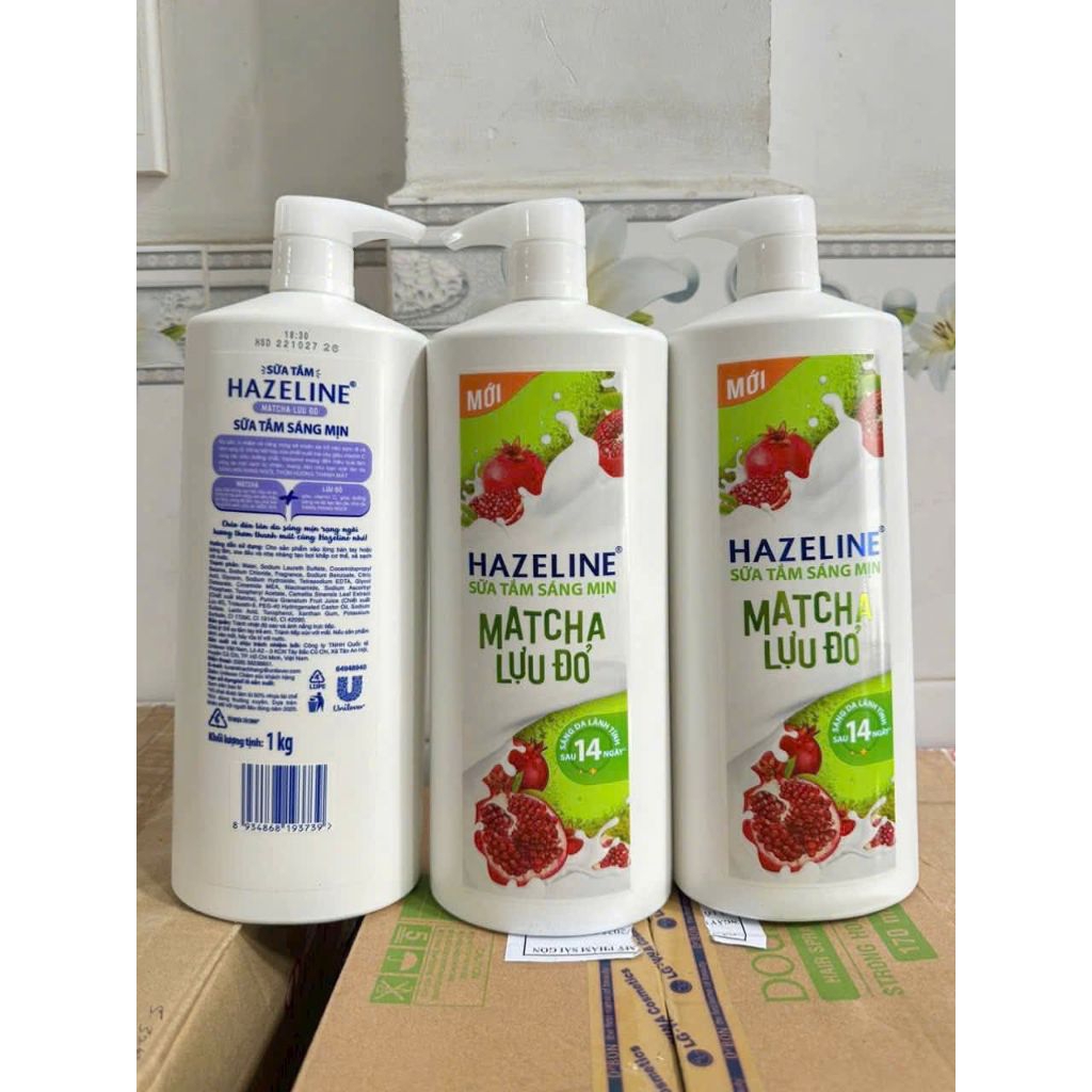 Sữa tắm Hazeline matcha- lựu đỏ 1Kg