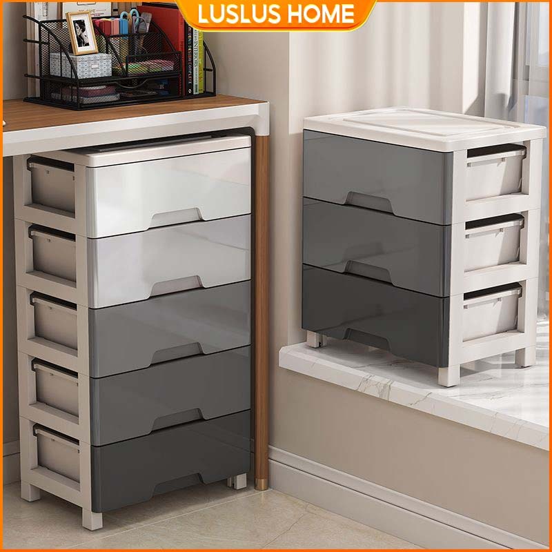 LUS Tủ Ngăn Kéo Nhựa Nhiều Lớp Có Bánh Xe Làm Dày Quần Áo Tủ Đựng Đồ Giá Đựng Đồ Phòng Ngủ