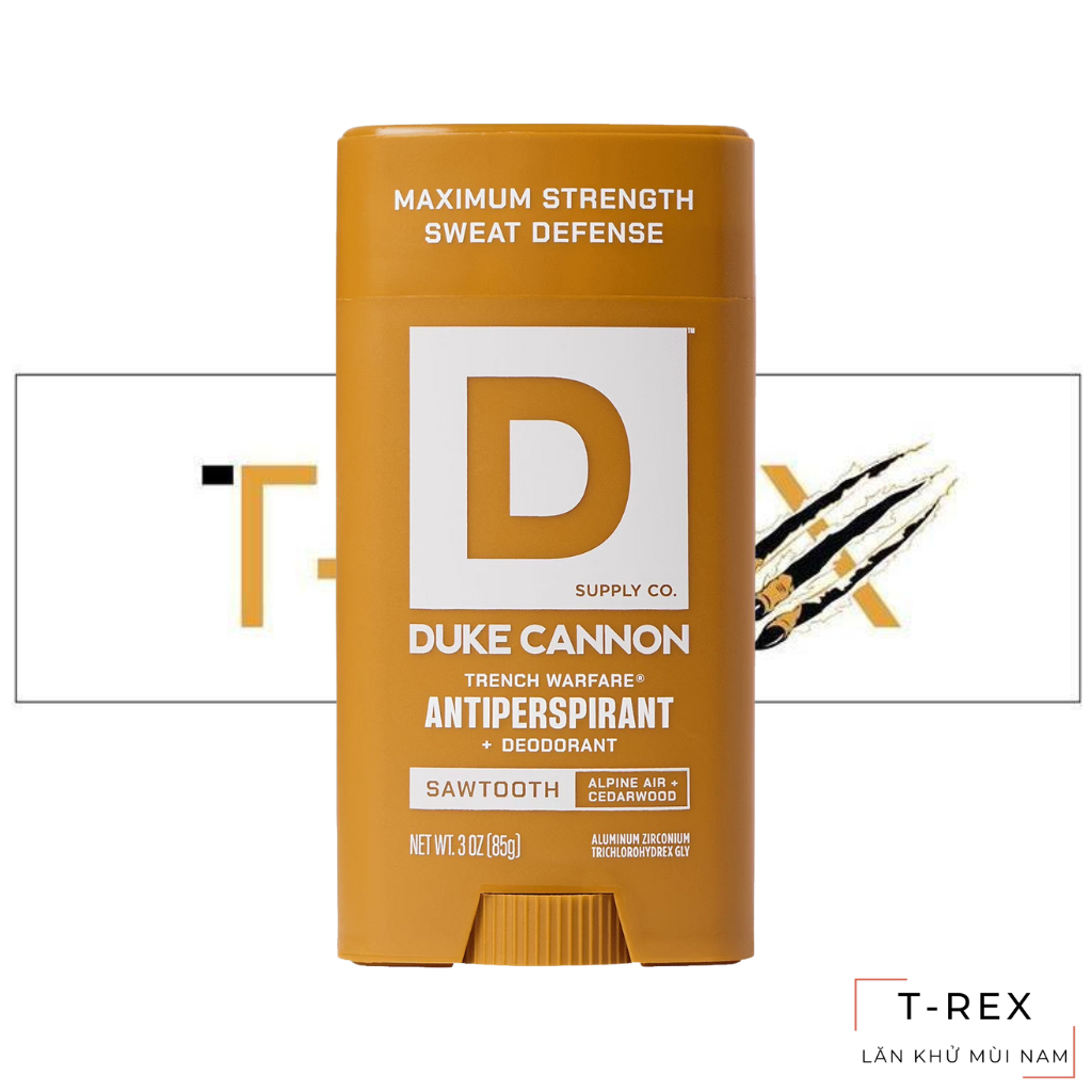 Lăn Khử Mùi Duke Cannon Sawtooth Antiperspirant & Deodorant 85G (Sáp Trắng)