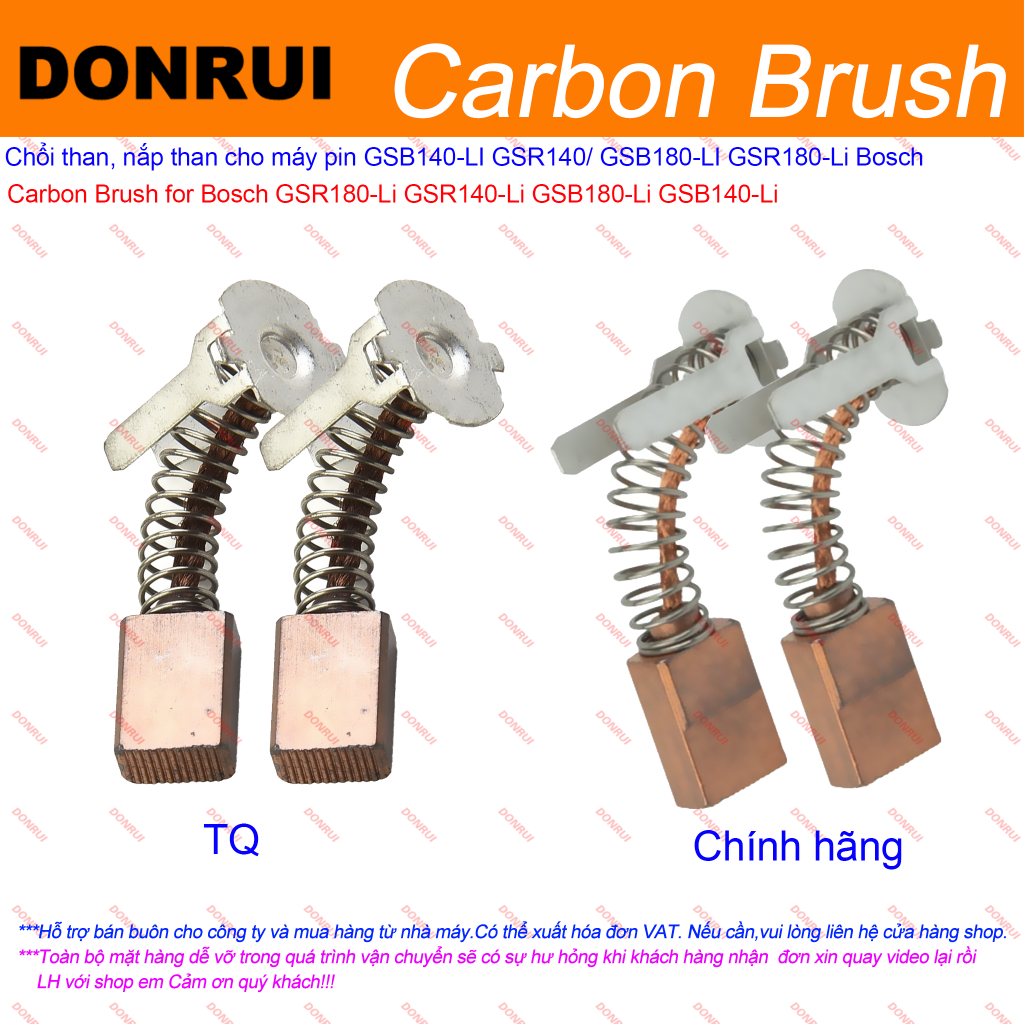 Chổi than, nắp than cho máy pin GSB140-LI GSR140/ GSB180-LI GSR180-Li Bosch DONRUI