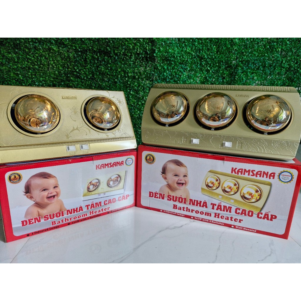 Đèn sưởi nhà tắm 2 bóng - 3 bóng hàng Việt Nam chất lượng cao , chông chói, bóng đèn chịu nước, đui sứ chịu nhiệt