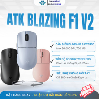  ⚡ HOT NEW  Chuột Gaming Không Dây ATK F1 Ultimate UltraMax 2.0 - 8KHz Polling Rate - Chip Nordic 54 