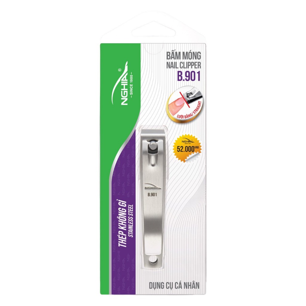 Bấm móng tay Kềm Nghĩa B901 Chính Hãng - Bấm móng nail lưỡi bằng B.901