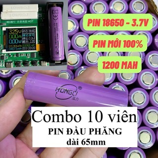 (COMBO 10) Cell Pin 18650 Mới 100%  Dung  Lượng Chuẩn ( 1200mAh - 3200mAh ) Đầu Phăng ( 3,7V - 4,2V ) Pin Chuẩn Loại A