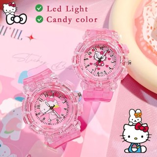Dễ Thương Đồng Hồ Đeo Tay Kỹ Thuật Số Có Đèn led Hình hello kitty Nhiều kiểu dáng Chất Lượng Cao Cho Bé