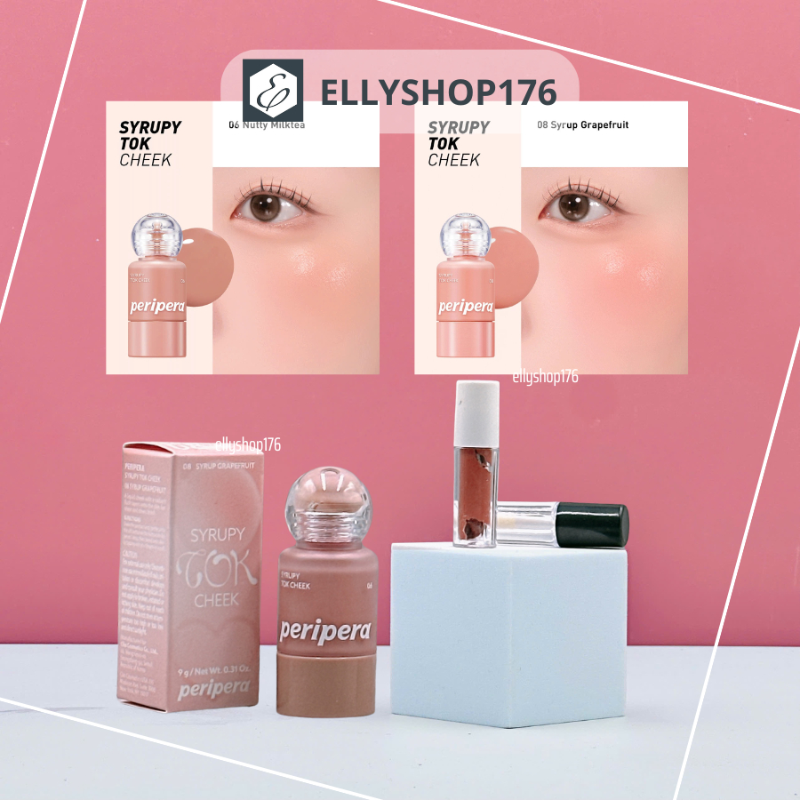 [Tester] Má hồng kem Peripera Syrupy Tok - Ellyshop176