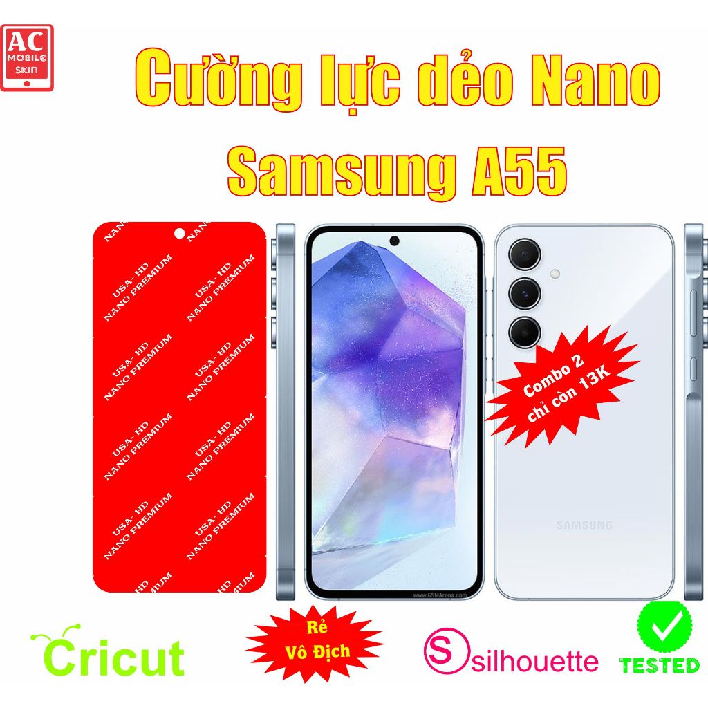 Cường lực dẻo bảo vệ màn hình điện thoại Samsung A55