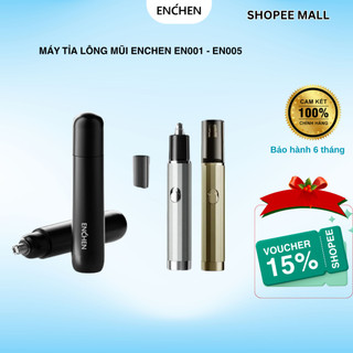  Máy tỉa lông mũi Enchen EN001 EN005  dùng pin AA  mini có thể tháo rời dao cắt hai lưỡi xoay 360° 