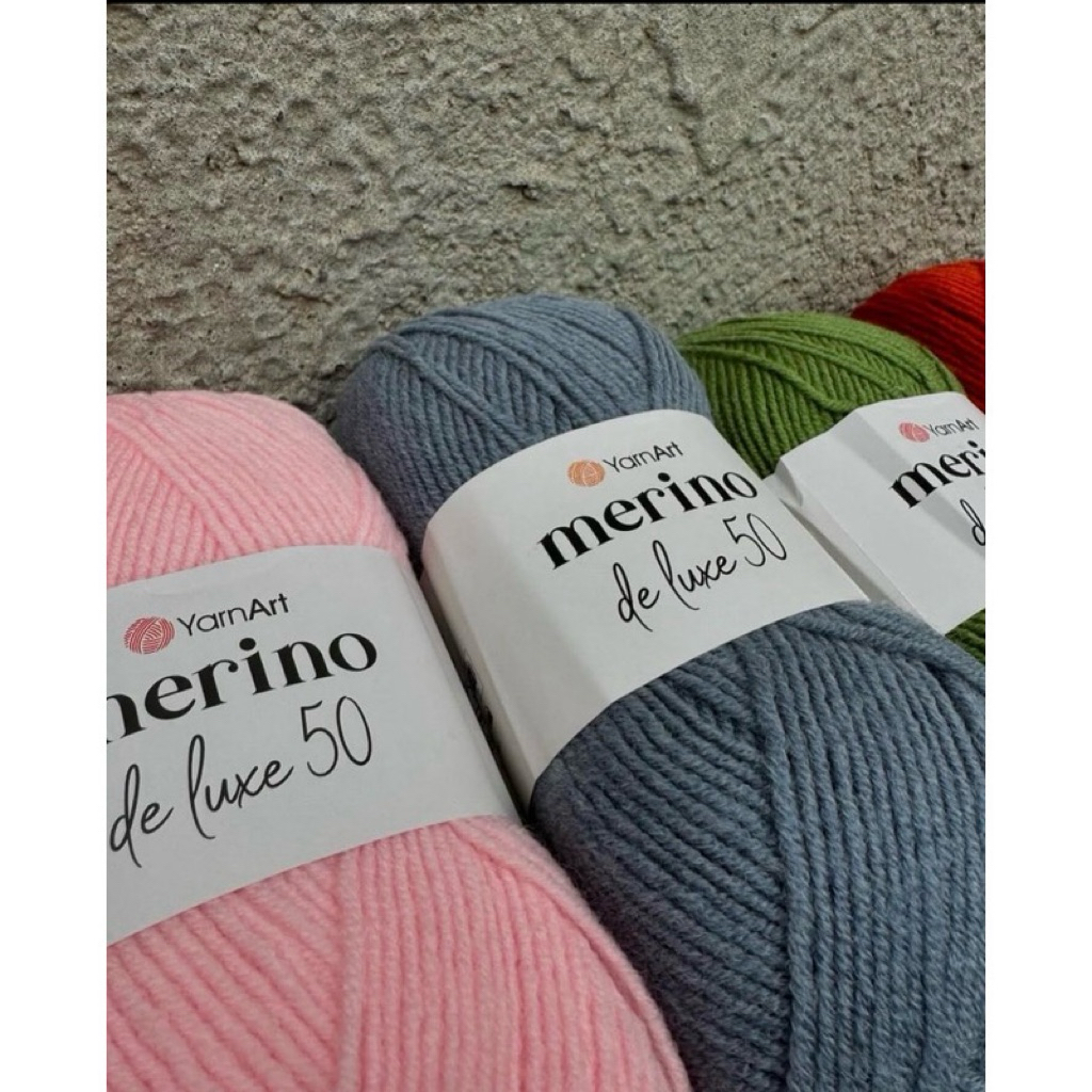 [NHẬP KHẨU CHÍNH HÃNG] Cuộn Len Ấm Merino De Luxe 50 Nhập Khẩu YARNART đan,móc áo,mũ,nón,khăn ẤM,...