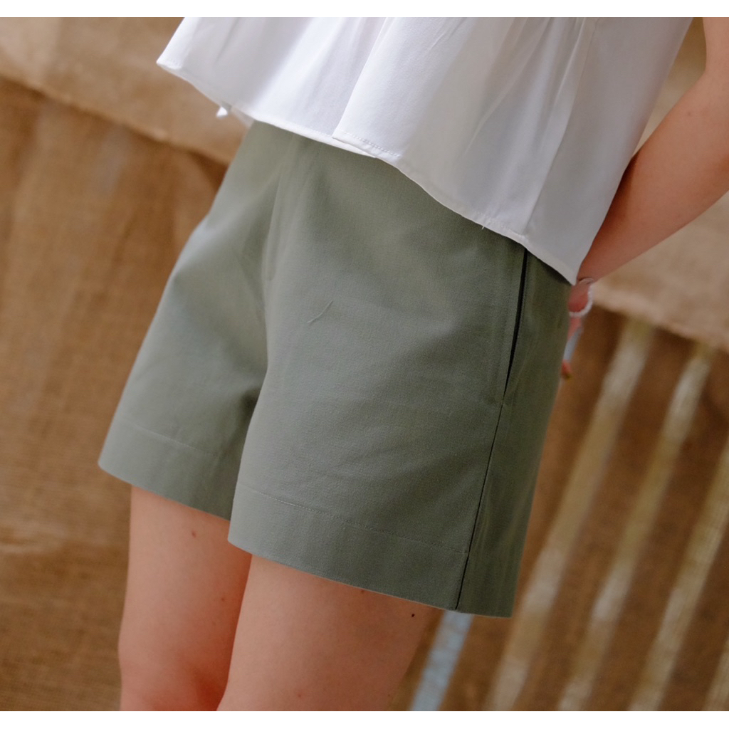 Quần Shorts kaki lưng cao form chữ A basic ( Ảnh thật shop chụp)