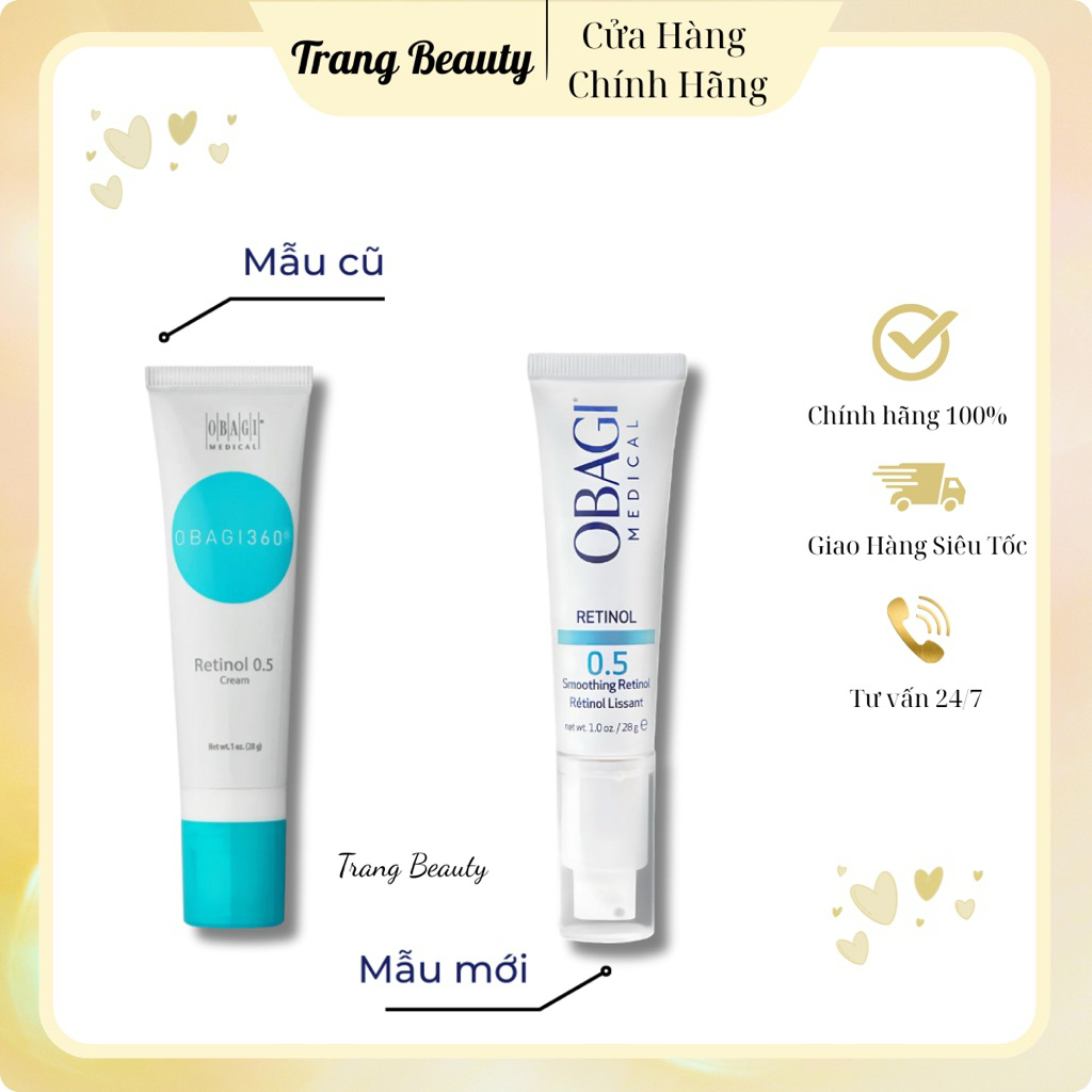 [Phiên Bản Mới] Kem Dưỡng OBAGI Retinol 0.5 & 1.0 Giúp Hạn Chế Lão Hoá, Gỉam Mụn, Mờ Thâm