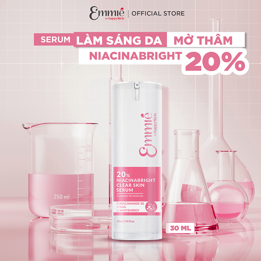 Serum dưỡng sáng da Emmie 20% Niacinamide Giảm Thâm Sạm & Phục Hồi Hàng Rào Bảo Vệ - Clear Skin Seru