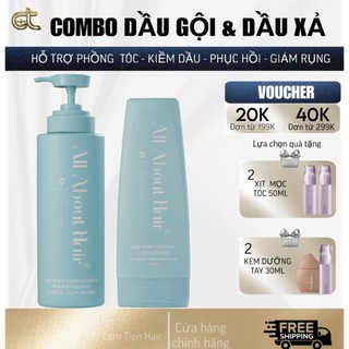  BỘ 2 SẢN PHẨM DẦU GỘI + DẦU XẢ NHÀ ALL ABOUT HAIR 